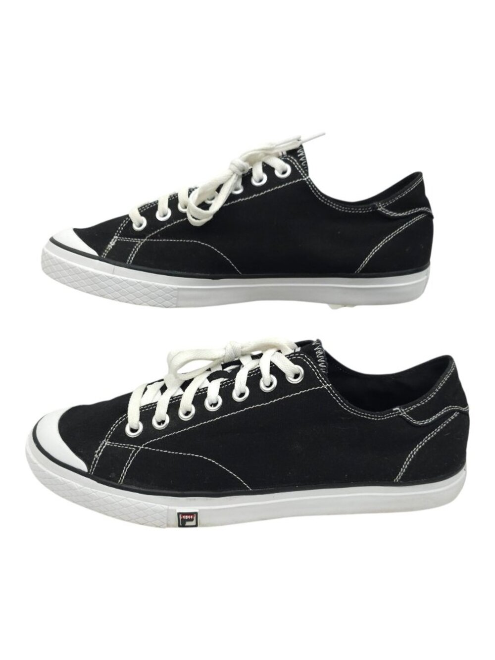 Fila Tarp 1911 CVO Low Top Sneakers Mens 13 Black Canvas Retro Skate Shoes